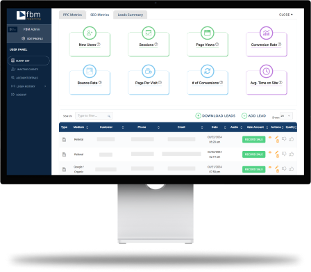 FBM's lead portal. Track leads and manage campaigns.