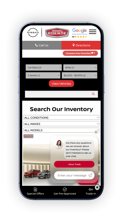 nissan boerne homepage mobile
