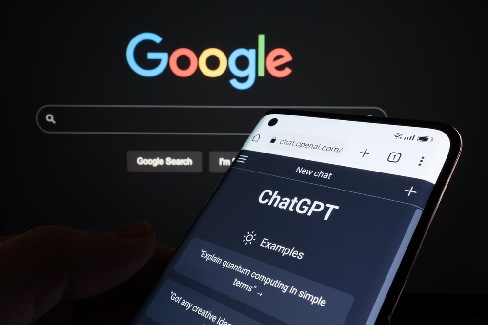 mobile chatgpt app in front of google desktop search