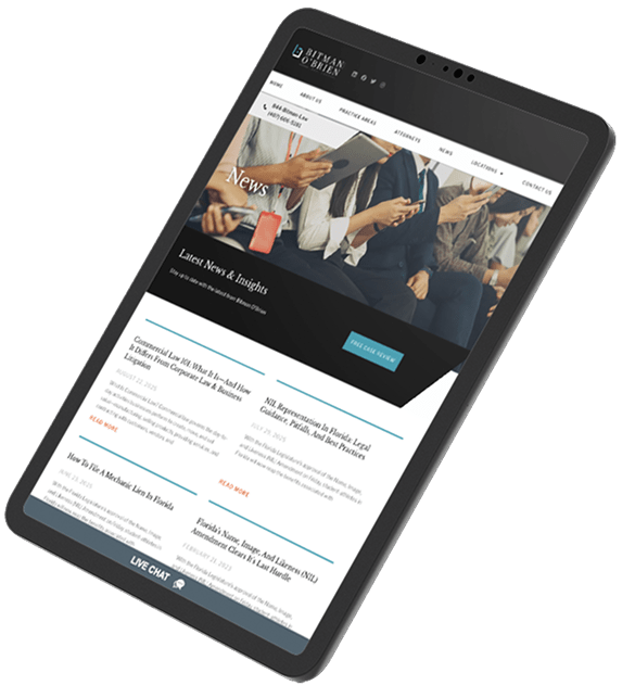Bitman Blog webpage on a tablet mockup. Showing site responsiveness and CRO.